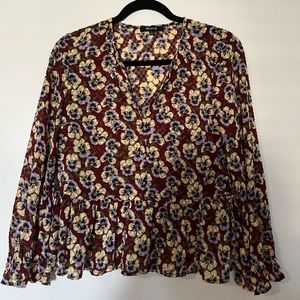 Madewell Long Sleeve Floral Shirt